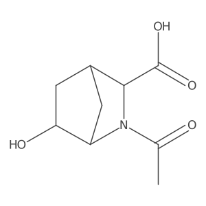 rac-(1R,3R,4S,6R)-2-acetyl-6-hydroxy-2-azabicyclo[2.2.1]heptane-3-carboxylic acid Structure