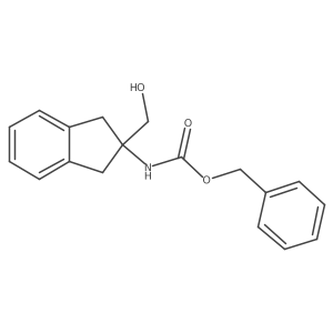 benzyl N-[2-(hydroxymethyl)-2,3-dihydro-1H-inden-2-yl]carbamate结构式