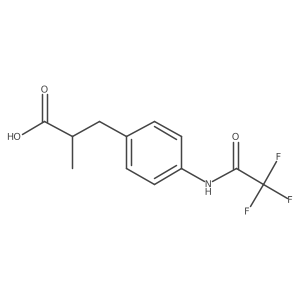 2-Methyl-3-[4-(2,2,2-trifluoroacetamido)phenyl]propanoic acid Structure