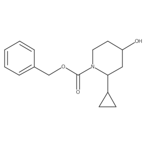 Benzyl 2-cyclopropyl-4-hydroxypiperidine-1-carboxylate结构式
