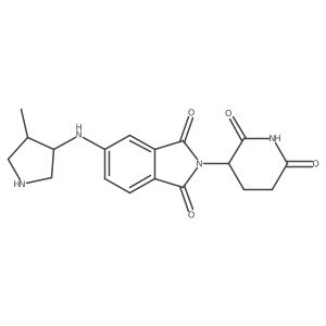 2-(2,6-dioxopiperidin-3-yl)-5-{[(3R,4R)-4-methylpyrrolidin-3-yl]amino}-2,3-dihydro-1H-isoindole-1,3-dione结构式