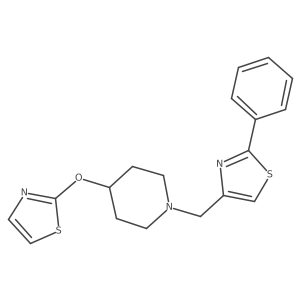 1-[(2-Phenyl-1,3-thiazol-4-yl)methyl]-4-(1,3-thiazol-2-yloxy)piperidine Structure