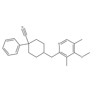 1-[(4-Methoxy-3,5-dimethylpyridin-2-yl)methyl]-4-phenylpiperidine-4-carbonitrile Structure