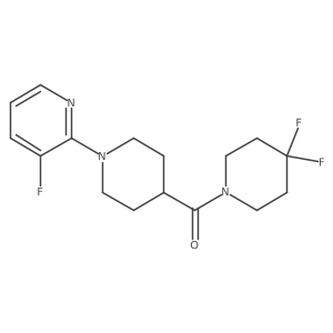 2-[4-(4,4-Difluoropiperidine-1-carbonyl)piperidin-1-yl]-3-fluoropyridine结构式