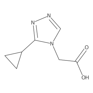 2-(3-cyclopropyl-4H-1,2,4-triazol-4-yl)acetic acid结构式