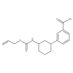 2-(3-{[(Prop-2-en-1-yloxy)carbonyl]amino}piperidin-1-yl)pyridine-4-carboxylic acid Structure