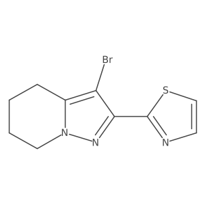 3-Bromo-4,5,6,7-tetrahydro-2-(2-thiazolyl)pyrazolo[1,5-a]pyridine Structure