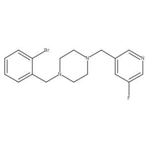1-[(2-Bromophenyl)methyl]-4-[(5-fluoropyridin-3-yl)methyl]piperazine结构式