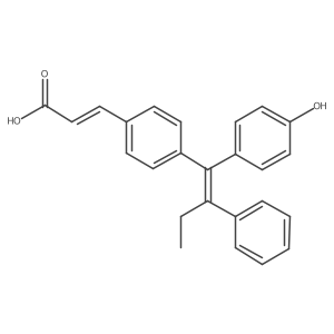 (E)-3-[4-[(Z)-1-(4-hydroxyphenyl)-2-phenylbut-1-enyl]phenyl]prop-2-enoic acid Structure