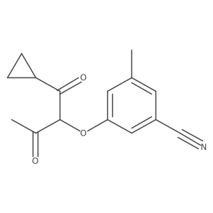 Benzonitrile, 3-[1-(cyclopropylcarbonyl)-2-oxopropoxy]-5-methyl-结构式