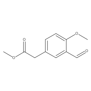 Methyl 3-formyl-4-methoxybenzeneacetate结构式