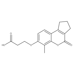 3-[(1,2,3,4-Tetrahydro-6-methyl-4-oxocyclopenta[c][1]benzopyran-7-yl)oxy]propanoic acid Structure
