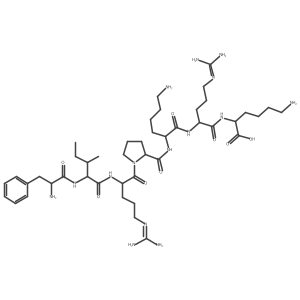 L-Phenylalanyl-L-isoleucyl-N~5~-(diaminomethylidene)-L-ornithyl-L-prolyl-L-lysyl-N~5~-(diaminomethylidene)-L-ornithyl-L-lysine Structure