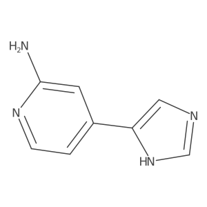 2-Amino-4-(4-imidazolyl)pyridine结构式