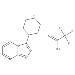 3-(Piperidin-4-yl)imidazo[1,2-a]pyrimidine 2,2,2-trifluoroacetate结构式