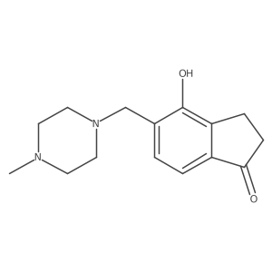 2,3-Dihydro-4-hydroxy-5-[(4-methyl-1-piperazinyl)methyl]-1H-inden-1-one Structure