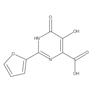 2-(2-Furyl)-5,6-dihydroxypyrimidine-4-carboxylic acid结构式