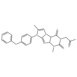 4,7-Dimethyl-2-(2-oxopropyl)-6-(4-phenoxyphenyl)-4a,9a-dihydropurino[7,8-a]imidazole-1,3-dione Structure