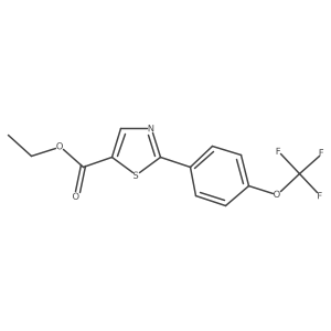 2-(4-Trifluoromethoxy-phenyl)-thiazole-5-carboxylic acid ethyl ester结构式