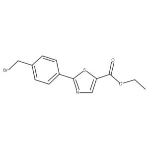 2-(4-Bromomethyl-phenyl)-thiazole-5-carboxylic acid ethyl ester Structure