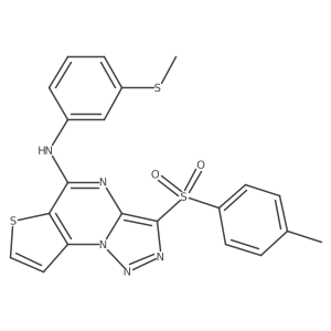 N-(3-(methylthio)phenyl)-3-tosylthieno[2,3-e][1,2,3]triazolo[1,5-a]pyrimidin-5-amine Structure