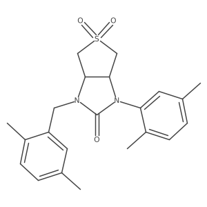 1-(2,5-dimethylbenzyl)-3-(2,5-dimethylphenyl)tetrahydro-1H-thieno[3,4-d]imidazol-2(3H)-one 5,5-dioxide结构式