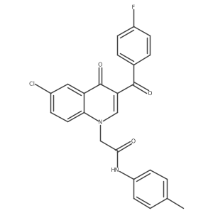 2-[6-chloro-3-(4-fluorobenzoyl)-4-oxo-1,4-dihydroquinolin-1-yl]-N-(4-methylphenyl)acetamide Structure