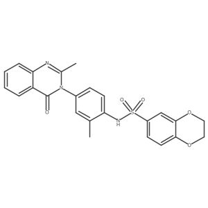 N-(2-methyl-4-(2-methyl-4-oxoquinazolin-3(4H)-yl)phenyl)-2,3-dihydrobenzo[b][1,4]dioxine-6-sulfonamide结构式