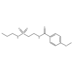 4-methoxy-N-(2-(N-propylsulfamoyl)ethyl)benzamide结构式