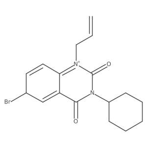 6-bromo-3-cyclohexyl-1-prop-2-enyl-6H-quinazolin-1-ium-2,4-dione结构式