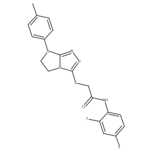 N-(2,4-difluorophenyl)-2-((7-(p-tolyl)-6,7-dihydro-5H-imidazo[2,1-c][1,2,4]triazol-3-yl)thio)acetamide Structure