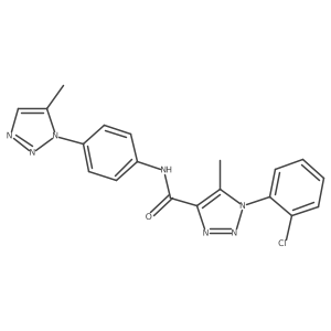 1-(2-chlorophenyl)-5-methyl-N-[4-(5-methyl-1H-1,2,3-triazol-1-yl)phenyl]-1H-1,2,3-triazole-4-carboxamide结构式