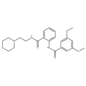 3,5-dimethoxy-N-(2-{[2-(morpholin-4-yl)ethyl]carbamoyl}phenyl)benzamide结构式