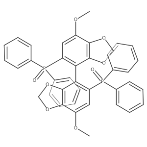 (7,7'-Dimethoxy-[4,4'-bibenzo[d][1,3]dioxole]-5,5'-diyl)bis(diphenylphosphine oxide)结构式