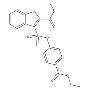 Methyl 3-{[4-(ethoxycarbonyl)phenyl]sulfamoyl}-1-benzothiophene-2-carboxylate Structure