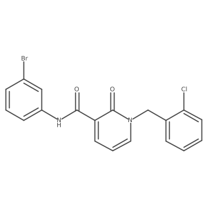 N-(3-bromophenyl)-1-(2-chlorobenzyl)-2-oxo-1,2-dihydropyridine-3-carboxamide结构式
