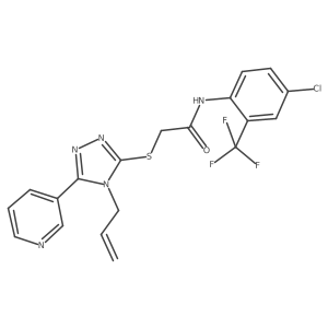 N-[4-chloro-2-(trifluoromethyl)phenyl]-2-{[4-(prop-2-en-1-yl)-5-(pyridin-3-yl)-4H-1,2,4-triazol-3-yl]sulfanyl}acetamide Structure