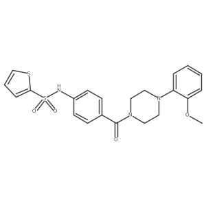 N-(4-{[4-(2-methoxyphenyl)piperazin-1-yl]carbonyl}phenyl)thiophene-2-sulfonamide结构式