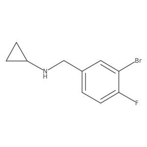 N-[(3-bromo-4-fluorophenyl)methyl]cyclopropanamine结构式