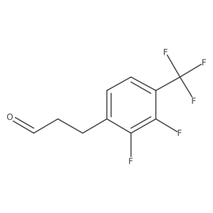 Benzenepropanal, 2,3-difluoro-4-(trifluoromethyl)- Structure