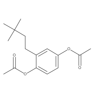 1,4-Benzenediol, 2-(3,3-dimethylbutyl)-, 1,4-diacetate Structure