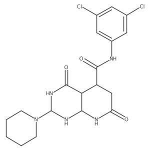 N-(3,5-dichlorophenyl)-4,7-dioxo-2-piperidin-1-yl-1,2,3,4a,5,6,8,8a-octahydropyrido[2,3-d]pyrimidine-5-carboxamide Structure