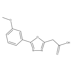 2-[5-(3-Methoxyphenyl)-1,3,4-oxadiazol-2-yl]acetic acid结构式