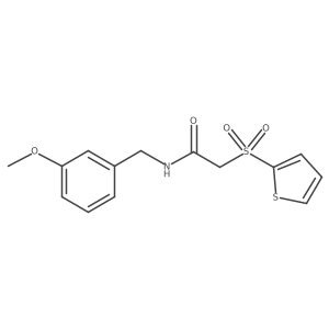 N-(3-methoxybenzyl)-2-(thiophen-2-ylsulfonyl)acetamide Structure