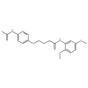 4-((6-acetamidopyridazin-3-yl)thio)-N-(2,5-dimethoxyphenyl)butanamide Structure