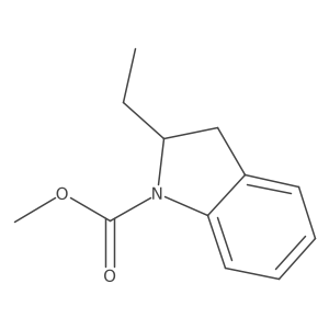 Methyl 2-ethyl-2,3-dihydroindole-1-carboxylate Structure