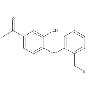 1-[4-[2-(Bromomethyl)phenoxy]-3-hydroxyphenyl]ethanone结构式