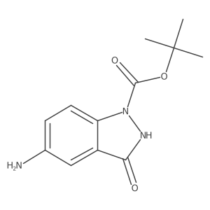 tert-Butyl 5-amino-3-oxo-2,3-dihydro-1H-indazole-1-carboxylate结构式