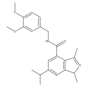 N~4~-(3,4-dimethoxybenzyl)-6-isopropyl-1,3-dimethyl-1H-pyrazolo[3,4-b]pyridine-4-carboxamide Structure