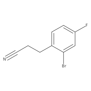 3-(2-Bromo-4-fluorophenyl)propanenitrile结构式